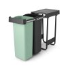 Kosz szafkowy Sort & Go 2x30L Dark Grey & Jade Green